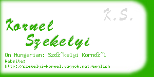 kornel szekelyi business card